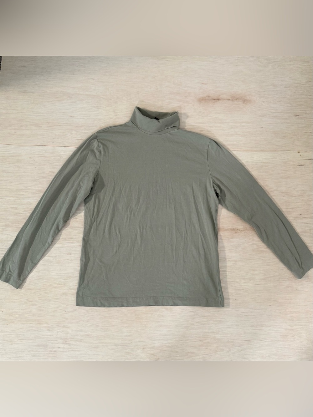 H&M Slim Fit Olive Green Turtleneck Top